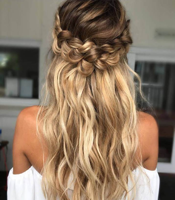 how to braid with hair extensions - EH Hair model image