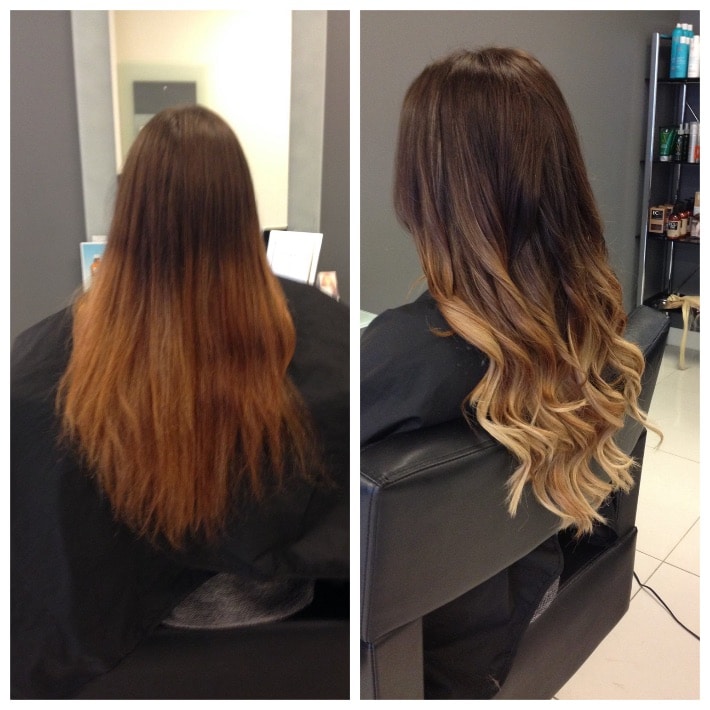 Balayage hair extensions before after 02